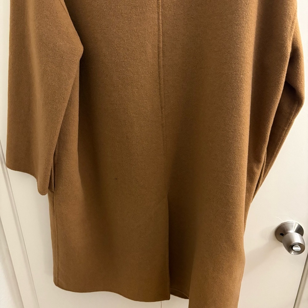 Zara Wool Blend Overshirt Women's Size Small Tan/ Taupe Coat Winter Warm - Picture 7 of 8